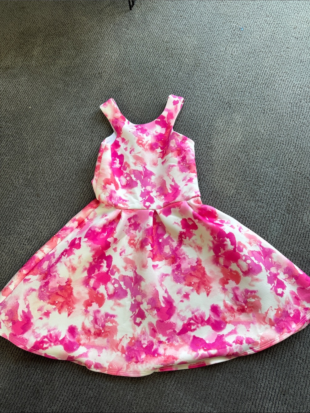 Sally Miller Pink & White Watercolor Fit-and-Flare Dress